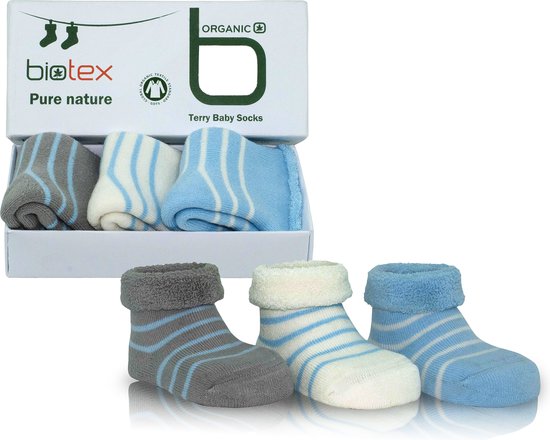 GoWith - katoen sokken - baby sokjes - 3 paar - baby sokken - grappige cadeaus - 6-12 maanden