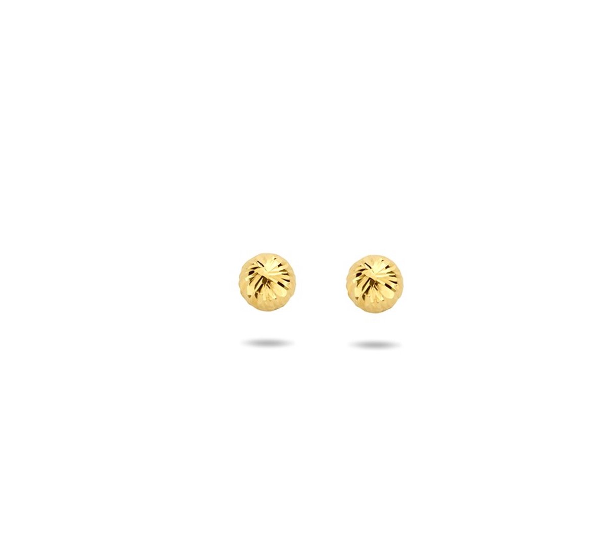 Geelgouden Oorknoppen rond gediamanteerd 4023603
