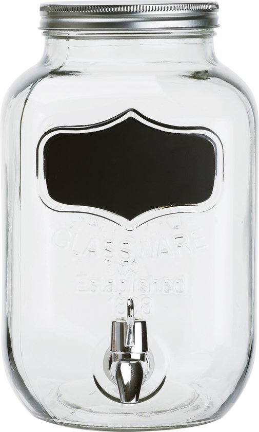 Cosy&Trendy Sapdispenser met krijtbord - 4,5 Liter - Glas - Cosy&Trendy