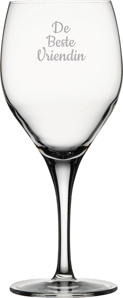 Gegraveerde Rode wijnglas 42,5cl De Beste Vriendin