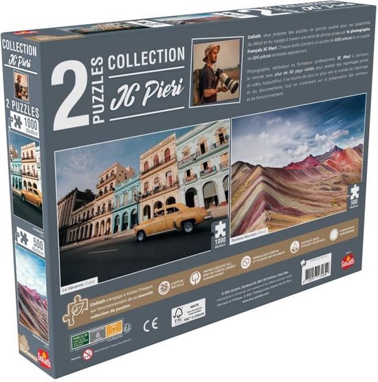 Goliath - Puzzle - Collection Jc Pieri - La Havane (Cuba) Et Rainbow Mountain (Pérou