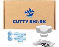 Kit d'entretien Cutty Shark - 15 pastilles de détartrage + 20 pastilles de nettoyage 2 en 1 - détartrant machine à café - nettoyant machine à café - machine à café - machine expresso - Delonghi - Philips - Jura - Siemens