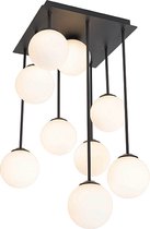 QAZQA athens-opal - Moderne Plafondlamp - 9 lichts - L 31 cm - Wit - Woonkamer | Slaapkamer | Keuken