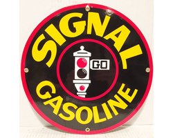 Signal Gasoline Emaille Bord 12" / 30 cm