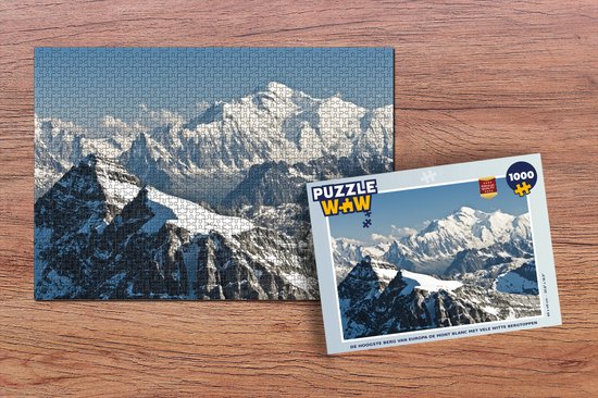Puzzle La plus haute montagne d' Europe Le Mont Blanc aux nombreux sommets blancs - Puzzle - Puzzle 1000 pièces adultes