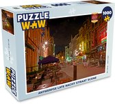 Puzzel Straat - Nacht - Antwerpen - Legpuzzel - Puzzel 1000 stukjes volwassenen