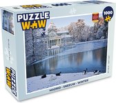 Puzzel Madrid - Sneeuw - Winter - Legpuzzel - Puzzel 1000 stukjes volwassenen