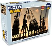 Puzzel Oude kranen in de haven - Legpuzzel - Puzzel 1000 stukjes volwassenen