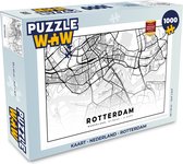 Puzzel Kaart - Nederland - Rotterdam - Legpuzzel - Puzzel 1000 stukjes volwassenen