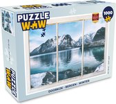 Puzzel Doorkijk - Bergen - Winter - Legpuzzel - Puzzel 1000 stukjes volwassenen