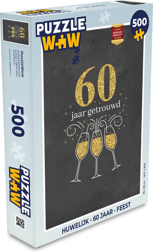 Puzzle Mariage - Marié 60 ans - Citations - Anniversaire - Proverbes - Puzzle - Puzzle 500 pièces