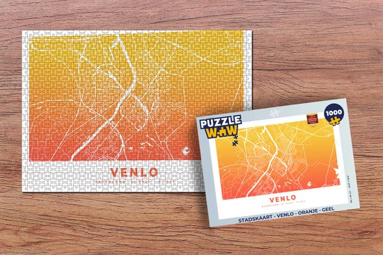 Puzzle Plan de la ville - Venlo - Oranje - Jaune - Puzzle - Puzzle 1000 pièces adultes - Carte