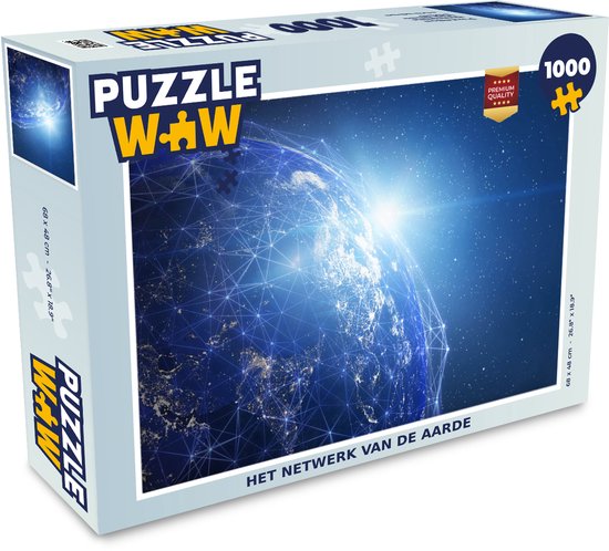 Puzzel Aarde - Netwerk - Licht - Legpuzzel - Puzzel 1000 stukjes  volwassenen | bol.com