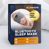 Slowwave Bluetooth Slaapmasker - 'White Noise' edition (limited) - 20 'ingebouwde' white noise geluiden (gebruik ook zonder Bluetooth/smartphone - 100% verduisterend - Ultraplatte 'spons speakers' (perfect voor zijslapers) - Koel en ademend materiaal