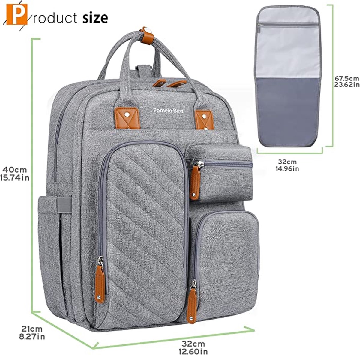 Luxe luiertas - baby tas - luier rugzak - premium kwaliteit - pasgeboren baby – foto 5