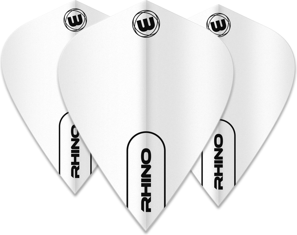 WINMAU - Rhino Kite Wit Dartvluchten - 1 set per pakket van elke flight (3 Dartvluchten in totaal)