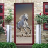 Deurposter paard - deursticker - poster - sticker - koelkast - muur - kinderkamer - decor - zelfklevend - 77 x 200 cm