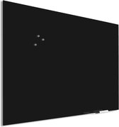 IVOL Glassboard Zwart 90 x 120 cm - Magneetbord - Beschrijfbaar - Magnetisch prikbord