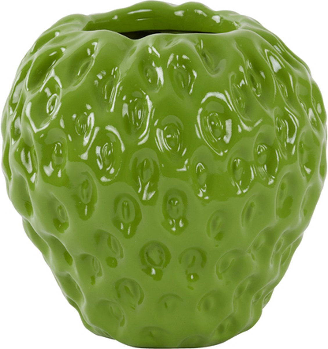 Light&living Vaas deco 25x24x23,5 cm STRAWBERRY glans groen
