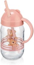 Qlux - Teddybeer Glas - Geschikt Voor Kinderen - 370 ml