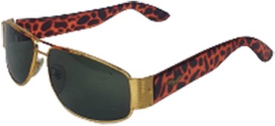 Zonnebril DEMIAN - UV 400 - Goud / Bruin - Trendy bril met gouden look - Normaal Model - Shades - Heren van DEMIAN — afbeelding 2