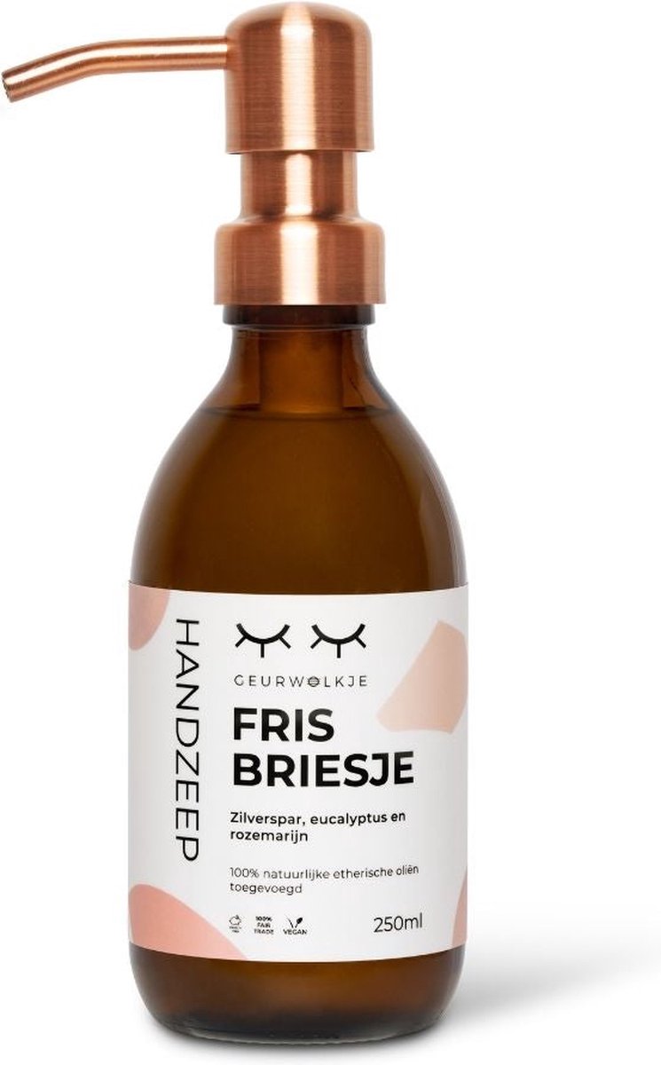 Geurwolkje®  Natuurlijke handzeep met etherische olie - Fris Briesje - 250ML