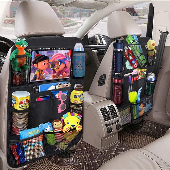 Autostoel Organizer de luxe, Auto organizer voor baby en kinderen, met tablethouder voor o.a. iPad