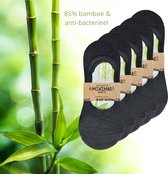 green-goose® Bamboe Footies | 5 Paar | Sneakersokken | Zwart | Anti zweet | 36 - 41 | Ecologisch en Duurzaam