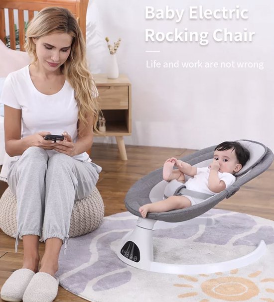 Tissy Elektrische Kinderen Schommelstoel Met Touch Screen, Bluetooth ...