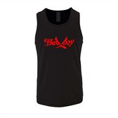 Zwarte Tanktop met “ BadBoy “ print Rood Size S