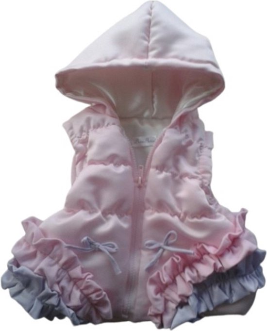 grootmoeder Gangster warmte Maat 56 Bodywarmer roze voor baby en kind zomerjas met strikjes en ruches  lichtroze... | bol.com