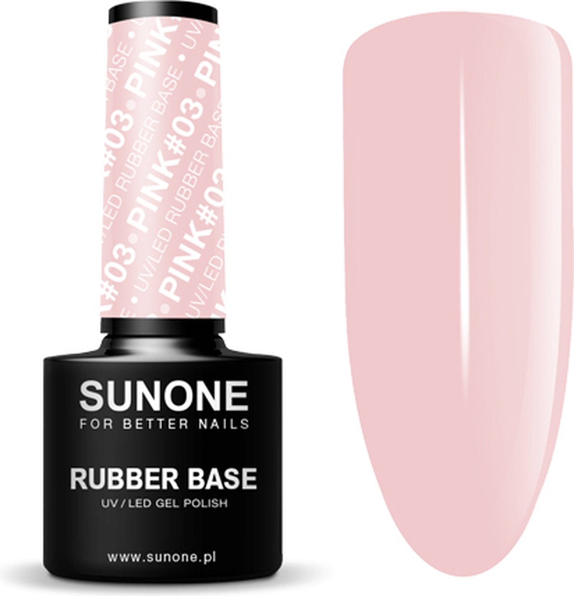 Goedkoopste SUNONE UV/LED Rubber Base Pink 03 5ml.