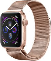 Convient pour Apple Watch 7 Strap Milanese (45 mm) - Bracelet de montre adapté pour Apple Watch 7 Strap avec fermoir magnétique - Or rose