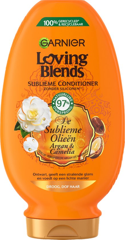 Garnier Loving Blends - Conditioner - Argan & Cameliaolie - 6 x 250 ml - Droog en Dof Haar - Voordeelverpakking Unisexe Après-shampoing non-professionnel