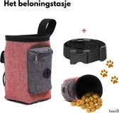 Fain® Honden beloningstasje – Roze - Hondensnoepjes training – Honden belongingszakje – Heuptas hondentraining – Trainingstas hond - Incl. hondenpoepzakjes dispenser