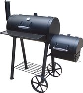 Fire Beam Houtskool Barbecue - Grilloppervlak (LxB) 35 x 66 cm - Smoker - Zwart