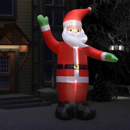 240 CM Opblaasbare Kerstdecoratie, Kerstman en Jacht Kerstdecoratie, 8 FT LED-licht Tuindecoratie Opblaasbaar Binnen/Buiten, Kerstdecoratie voor Tuin, Tuin en Gazon