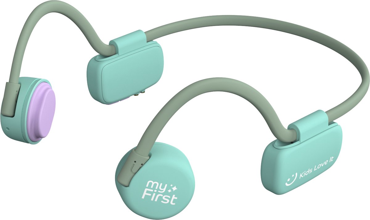 myFirst Headphones BC Wireless Groen voor kinderen, botgeleidingskoptelefoon -draadloos - waterbestendig - noice cancelling tijdens gesprek