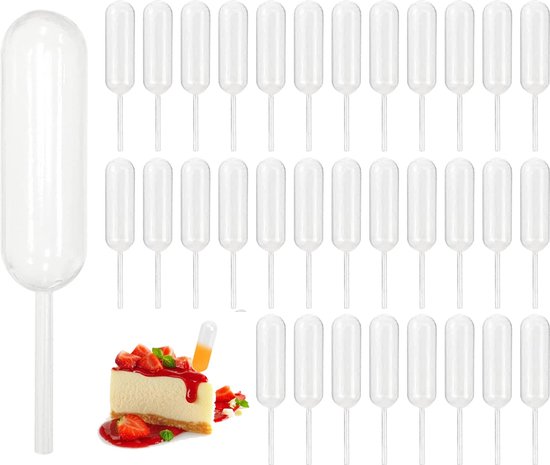100 Stück 4ml Kunststoff-Quetschtropfer – Einweg Pipetten Für Marmelade, Cupcakes, Labor 100 Stück 4ml Kunststoff-Quetschtropfer – Einweg Pipetten Für Marmelade, Cupcakes, Labor
