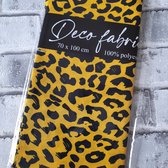 Deco Stof, 100% Polyester, quilten, patchwork, embroidery, 70 x 100 cm, Dieren print cheeta geel zwart