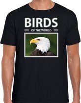 Dieren foto t-shirt Amerikaanse zeearend - zwart - heren - birds of the world - cadeau shirt Amerikaanse zeearenden  liefhebber XL
