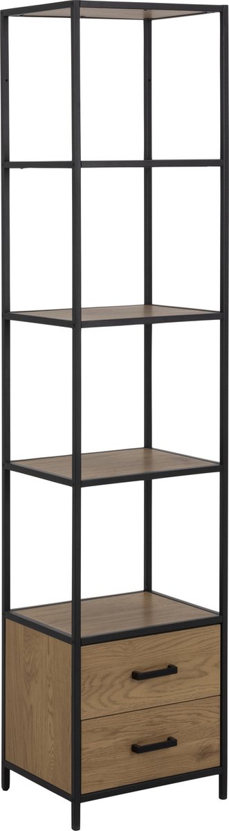 Giga Living Boekenkast Bronx MDF Naturel 42x185 - Giga Living Bruin
