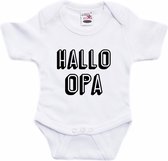 Hallo opa tekst baby rompertje wit jongens en meisjes - Kraamcadeau - Babykleding 68