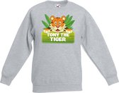 Tony the tiger sweater grijs voor kinderen - unisex - tijger trui - kinderkleding / kleding 110/116
