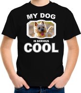 Cairn terrier honden t-shirt my dog is serious cool zwart - kinderen - Cairn terriers liefhebber cadeau shirt - kinderkleding / kleding 134/140