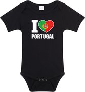 I love Portugal baby rompertje zwart jongens en meisjes - Kraamcadeau - Babykleding - Portugal landen romper 68