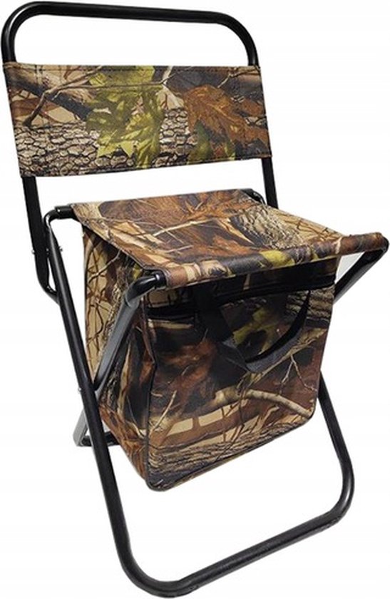 Vissersstoel Met Rugleuning En Thermische Zak - 56 x 39 x 31 cm - Opvouwbaar - Relaxdays - Groentinten van Merkloos — afbeelding 3