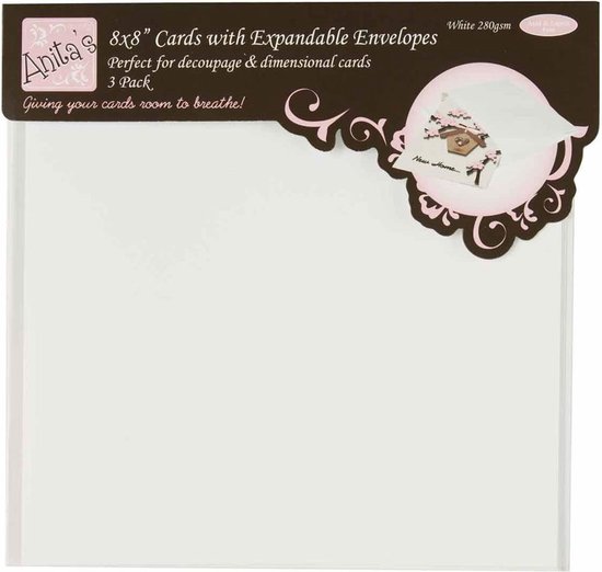 8x8 Inch Cards & Expandable Envelopes (ANT 1706100) | bol.com