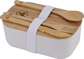 Laguiole Bamboo Lunch Box met bestek - 1.1 liter inhoud - luxe eco broodtrommel
