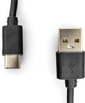 Caliber 1 meter verloopkabel van USB-A naar USB-C Zwart (SP-USB-C-CABLE-B)